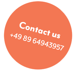 Oranger Kontaktstempel mit Telefonnummer